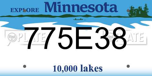 775E38 Minnesota License Plate