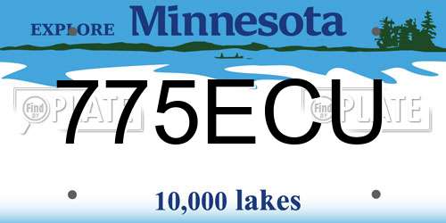 775ECU Minnesota License Plate