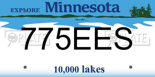 775EES Minnesota License Plate