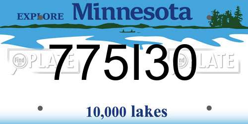 775I30 Minnesota License Plate