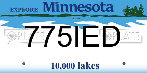 775IED Minnesota License Plate