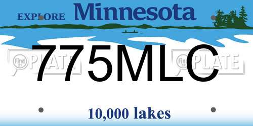 775MLC Minnesota License Plate