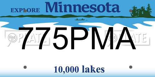 775PMA Minnesota License Plate