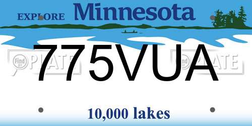 775VUA Minnesota License Plate
