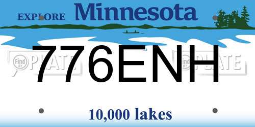 776ENH Minnesota License Plate