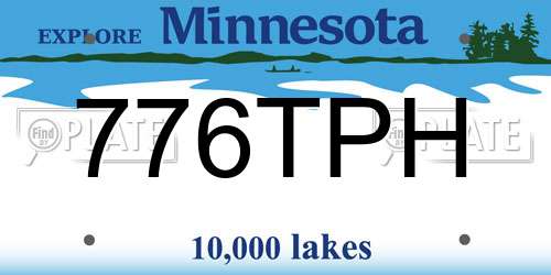 776TPH Minnesota License Plate