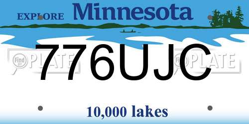 776UJC Minnesota License Plate