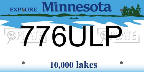776ULP Minnesota License Plate