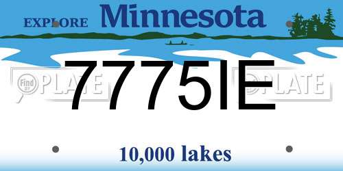 7775IE Minnesota License Plate