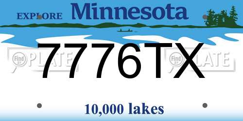 7776TX Minnesota License Plate