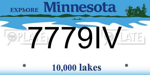 7779IV Minnesota License Plate
