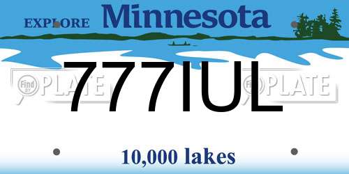 777IUL Minnesota License Plate