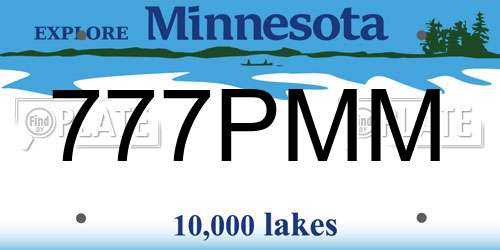 777PMM Minnesota License Plate