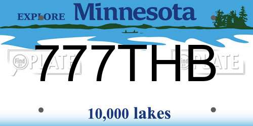 777THB Minnesota License Plate