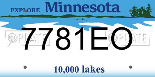 7781EO Minnesota License Plate