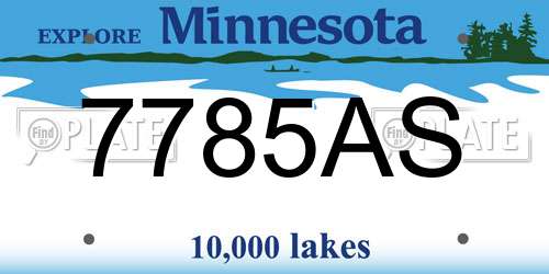 7785AS Minnesota License Plate