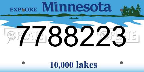 7788223 Minnesota License Plate