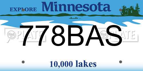 778BAS Minnesota License Plate
