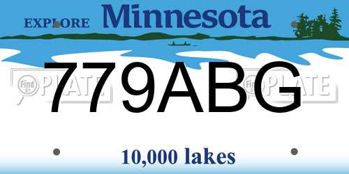 779ABG Minnesota License Plate