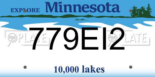 779EI2 Minnesota License Plate