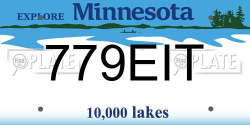 779EIT Minnesota License Plate