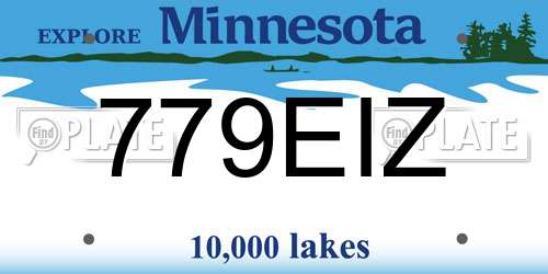 779EIZ Minnesota License Plate