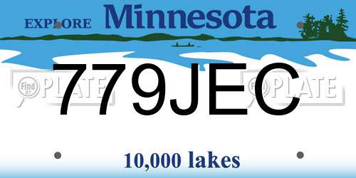 779JEC Minnesota License Plate