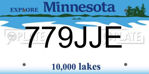 779JJE Minnesota License Plate