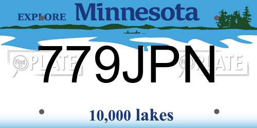 779JPN Minnesota License Plate