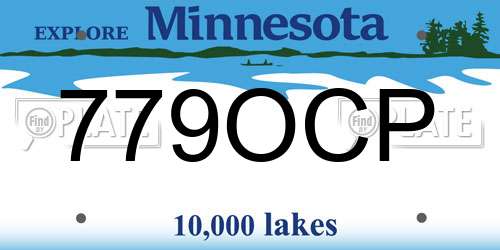 779OCP Minnesota License Plate