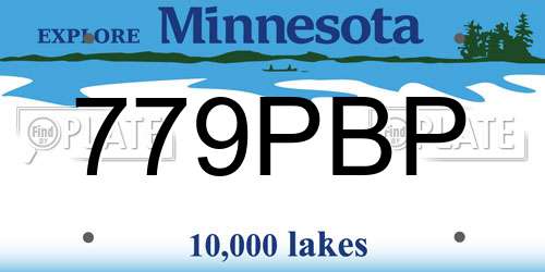 779PBP Minnesota License Plate