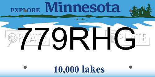 779RHG Minnesota License Plate