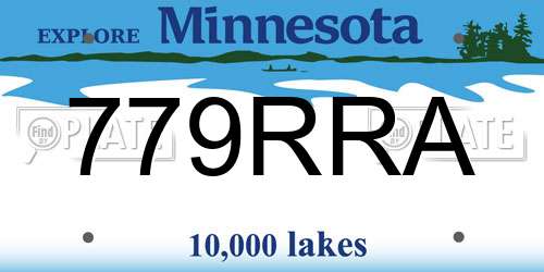 779RRA Minnesota License Plate