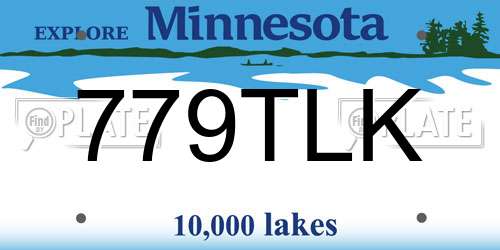 779TLK Minnesota License Plate