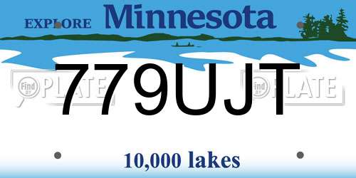 779UJT Minnesota License Plate