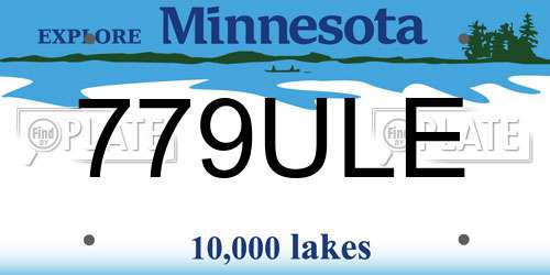 779ULE Minnesota License Plate