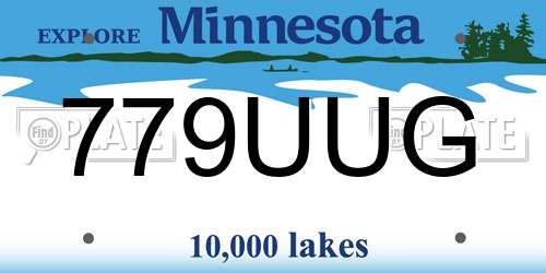 779UUG Minnesota License Plate