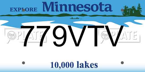779VTV Minnesota License Plate
