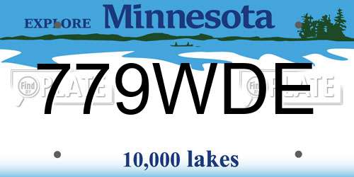779WDE Minnesota License Plate