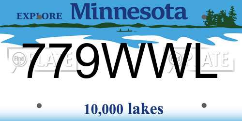 779WWL Minnesota License Plate