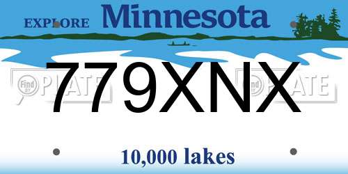 779XNX Minnesota License Plate