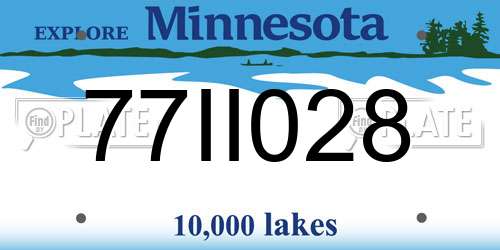 77II028 Minnesota License Plate