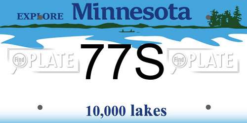 77S Minnesota License Plate