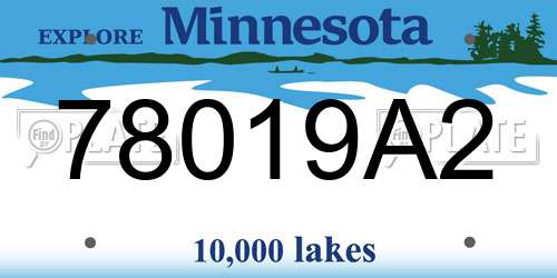 78019A2 Minnesota License Plate