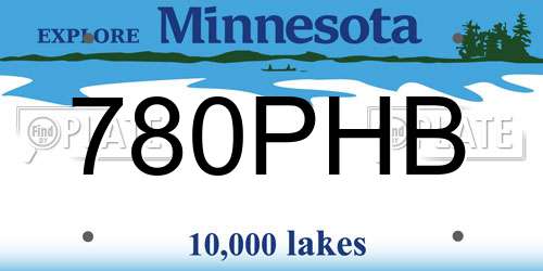 780PHB Minnesota License Plate