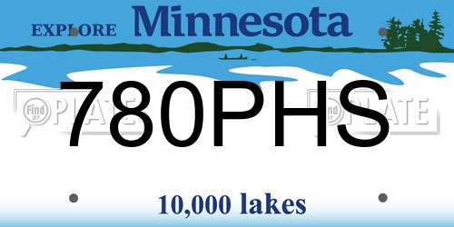 780PHS Minnesota License Plate