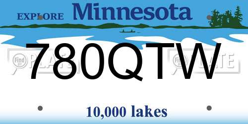 780QTW Minnesota License Plate