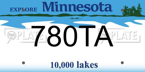 780TA Minnesota License Plate