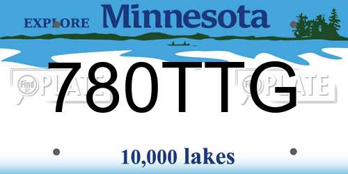780TTG Minnesota License Plate