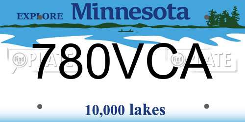 780VCA Minnesota License Plate